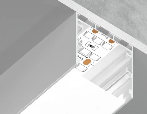 Алюминиевый профиль накладной/подвесной "Profile System" для светодиодной ленты до 26мм Ambrella Illumination GP2550WH