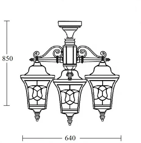 Потолочный светильник уличный Oasis Light VENECIA 2L 91870LA/3 Bl (220V, фонарь, IP44)