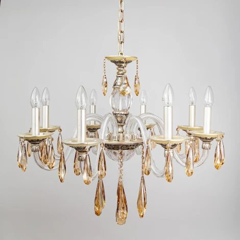 Подвесная люстра Abrasax 3119/8GO (220V, на цепи, свеча)