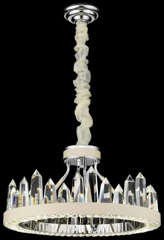 Подвесная люстра Wertmark Leona WE456.06.103 (LED, 220V, хрусталь, на цепи, кольцо)