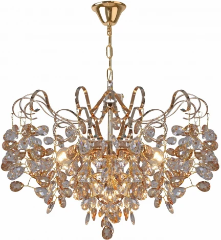 Подвесная люстра Reluce 08280-0.4-06 FG (220V, хрусталь, на цепи)