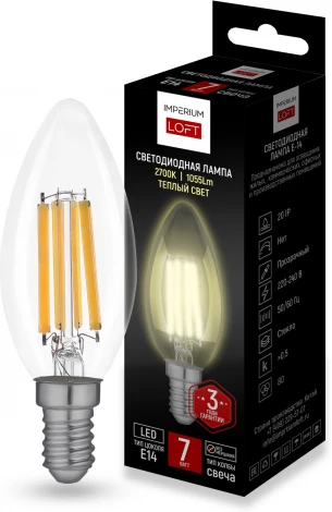 Светодиодная лампа E14 Candles мощность 7W 2700K ImperiumLoft Lf-254