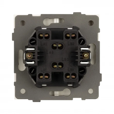 Механизм выключателя двухклавишный проходной SWT-TENDO-MKP2-PL-GD (230V, 10A) (Arlight) 054069