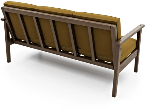 Диван Arsko прямой Лориан Б орех велюр горчичный