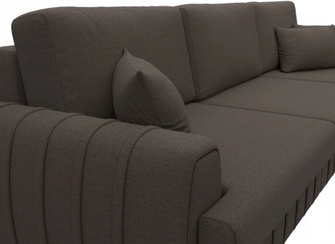 Диван угловой Лига-057 НПБ Лонг угол правый Лига Диванов (Рогожка) арт.129293