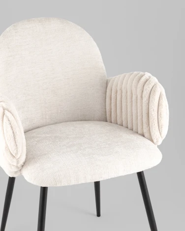 Стул обеденный Stool Group Wave Stripes букле светло-серый арт.УТ000040341