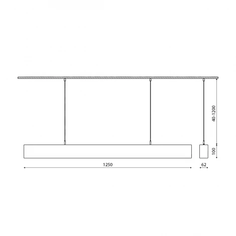 Подвесной линейный светильник светодиодный Lumker Wooden 85 W85-YASOL-125
