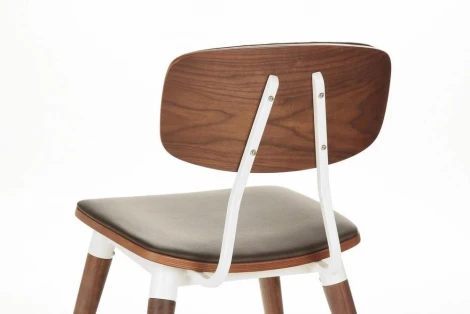 Стул Copine с кожаными сиденьем