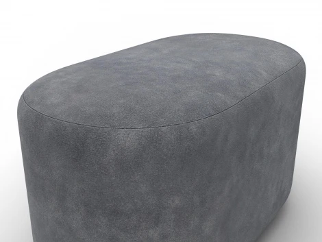 Пуф 007 (ДСП,Фанера/Пластик/Велюр/Темно-серый) Лига Диванов 132516
