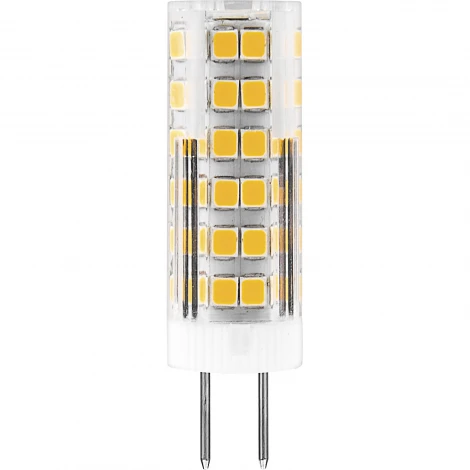 Лампочка светодиодная G4 7W 220V капсульная прозрачная 2700K Feron 25863