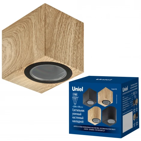 Архитектурная подсветка под лампу GU10 сосна Uniel UUL-A01S UUL-P41A 6W/GU10 IP65 PINE