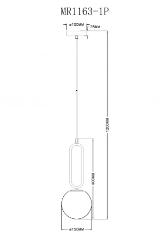 Подвесной светильник MyFar Pierre MR1163-1P (220V, на проводе, шар)