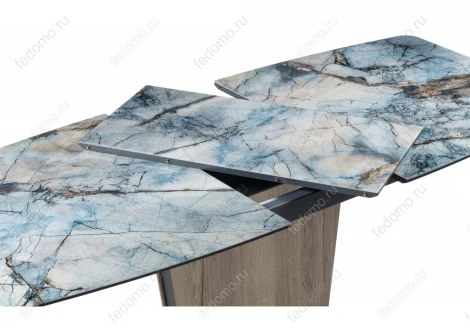 Стол на тумбе Woodville Теон магеллан / галифакс натуральный / графит 474320