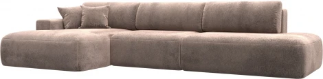 Диван угловой Лига-036 НПБ Модерн Лонг левый угол Лига Диванов (Велюр) арт.127755L