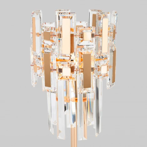 Интерьерная настольная лампа Bogate's Lago 01108/1 Strotskis (220V, хрусталь Strotskis, подвески)