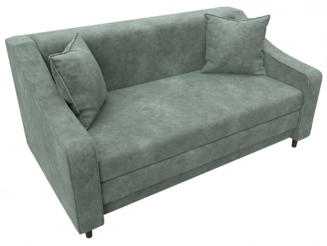 Диван прямой Лига-071 (ЛДСП,Брус,Фанера/Дерево/Велюр/Зеленый) Лига Диванов 129780