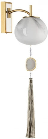 Бра Odeon Light Fiolent 5432/1W золотой(под латунь)/стекло/кисточка/агат E14 1*40W (220V, подвески)