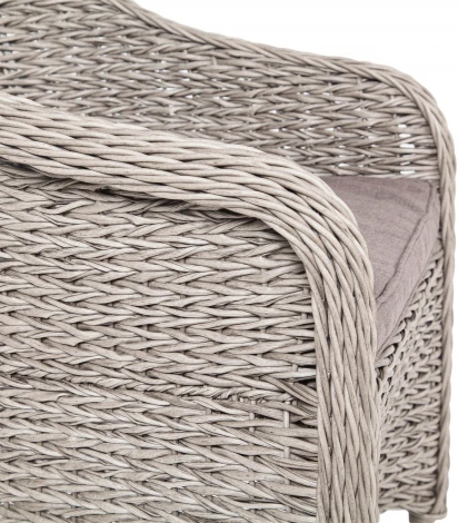 "Равенна" плетеное кресло из искусственного ротанга (гиацинт), цвет серый 4SIS арт.УТ-00003009