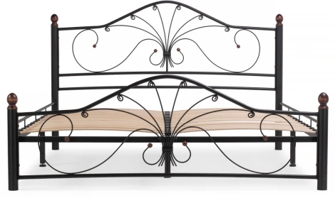 Двуспальная кровать Woodville Мэри 2 160х200 черная 402982