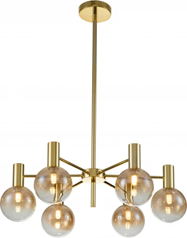 Люстра потолочная на штанге Collana V000220 (13015/6R Gold) (шар)