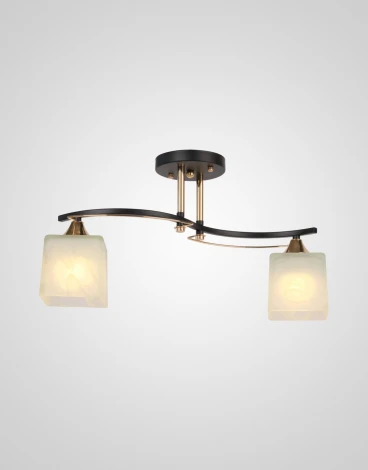 Потолочная люстра на штанге SS1N P5535-2 BK+GD 000029939 Мелодия Света