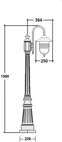 Наземный фонарь IP44 Oasis Light TITAN 84711 10 PartA Bl