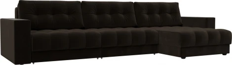 Диван угловой с декором Лига-049 НПБ Лонг Лига Диванов (Велюр) арт.128298