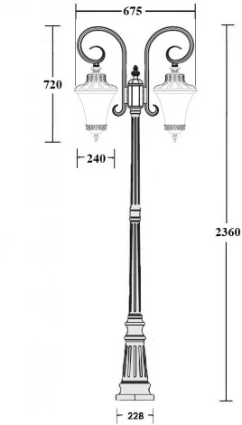 Наземный фонарь IP44 Oasis Light ELBA 86409A/18L Bl (220V, фонарь)