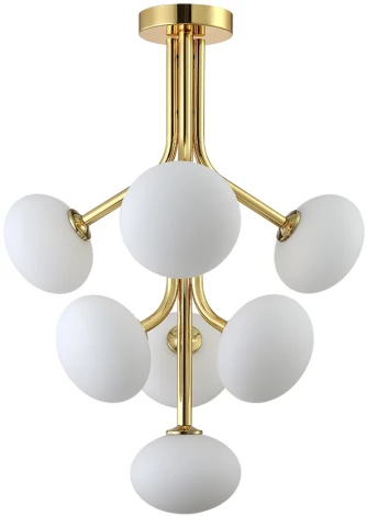Потолочная люстра на штанге Crystal Lux Alicia SP7 GOLD/WHITE