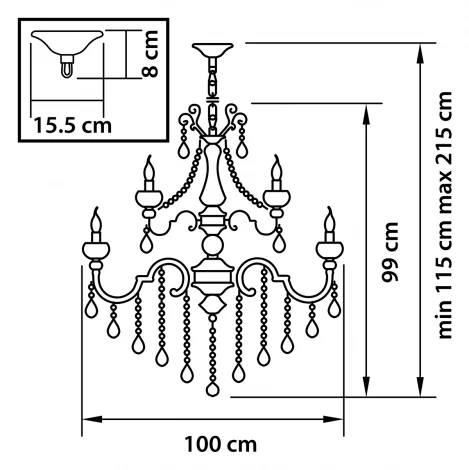 Подвесная люстра Osgona Montare 787182