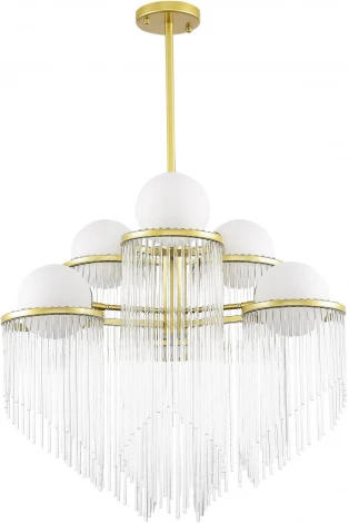 Потолочная люстра на штанге ST Luce Allegro SL1511.203.06 Золотистый/Белый E27 6*60W (220V, шарики)