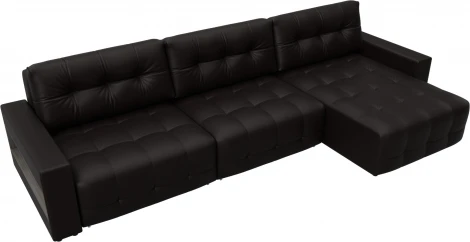 Диван угловой с полками Лига-053 НПБ Лонг Лига Диванов (Экокожа) арт.128965