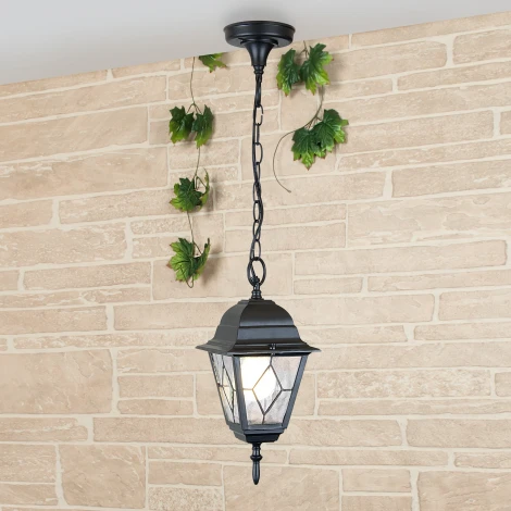 Уличный светильник подвесной Elektrostandard Vega черный H