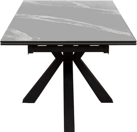 Стол DikLine SFE140 Керамика Серый мрамор/подстолье черное/опоры черные (2 уп.) арт.00-00072894