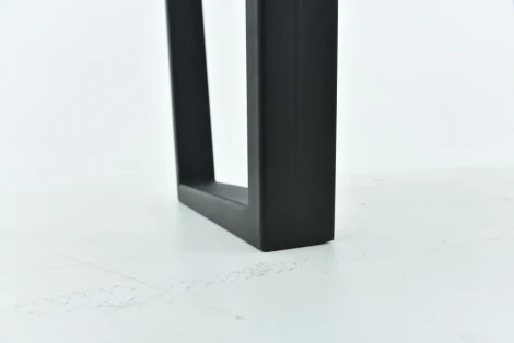 Стол Родос, Черный матовый Муар/Камень белый, Аврора