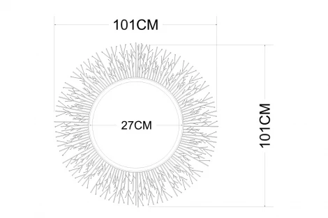 19-OA-5890 Зеркало декоративное d101см Garda Decor