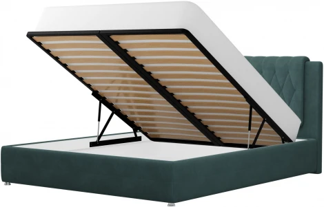 Кровать интерьерная Камилла 200 (Бирюзовый/Велюр) Лига Диванов арт.120652