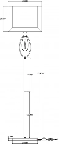 Торшер Moderli Dark V2581-1F (220V, выключатель)