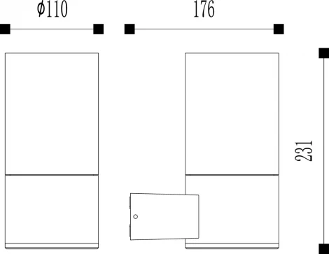 Настенный уличный светильник Donolux Top DL20502DG E27 (220V, круглые, IP54)