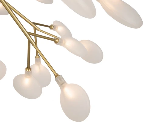 Потолочная люстра на штанге Florencia FR5049CL-27G Freya (220V, лепестки, ветки)