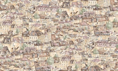 Обои виниловые Grandeco Grange R102122 10,05 x 1,06 м