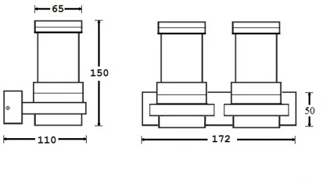 Уличный настенный светильник Oasis Light TUBE LED W78025 S (220V, IP44)