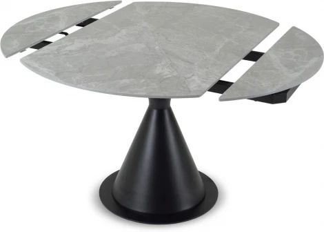 Раскладной обеденный стол Pion ОГОГО Обстановочка! (Керамика/Серый,Черный) арт.926808