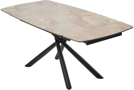 Стол RIVOLI 140 GLOSS AMBER JADE SOLID CERAMIC / BLACK, ®DISAUR