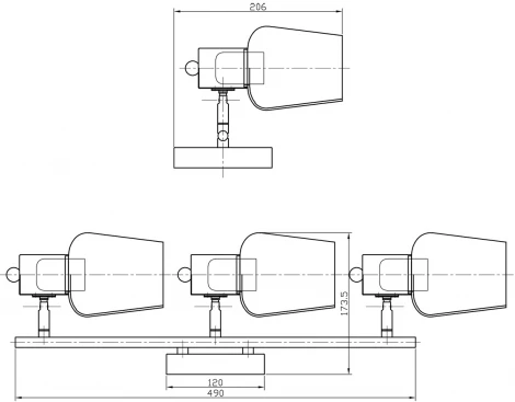 Спот на штанге Escada Wood 691/3P (220V)