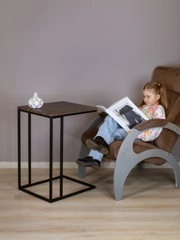 Стол придиванный BeautyStyle 30 дуб шоле коричневый/черный Mebelik арт.009094