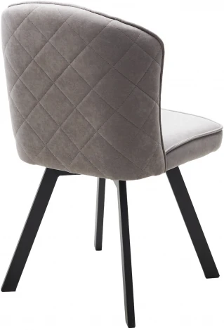 Стул MODE 360 град. поворот. B22 Серый, велюр / черный каркас, М-City