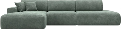 Диван угловой Лига-036 НПБ Модерн Лонг левый угол Лига Диванов (Велюр) арт.127746L