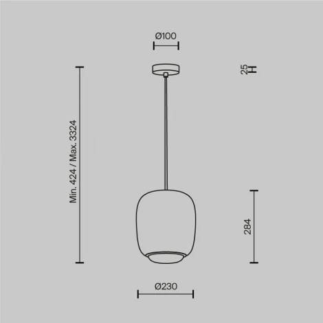 Подвесной светильник светодиодный Maytoni Brio MOD466PL-L12GR3K