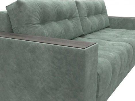 Диван прямой с декором Лига-049 НПБ Лига Диванов (Велюр) арт.128395